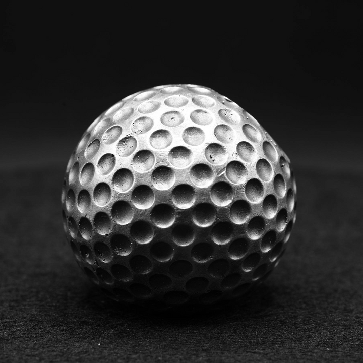 Golf Ball hand poured 999 silver statue collectible by Gold Spartan