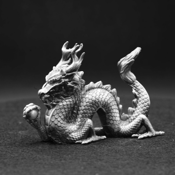 Good Luck Dragon hand poured 999 silver statue collectible by Gold Spartan