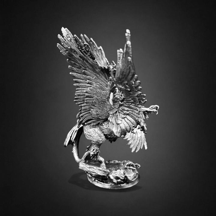 Griffin hand poured 999 silver statue collectible by Gold Spartan