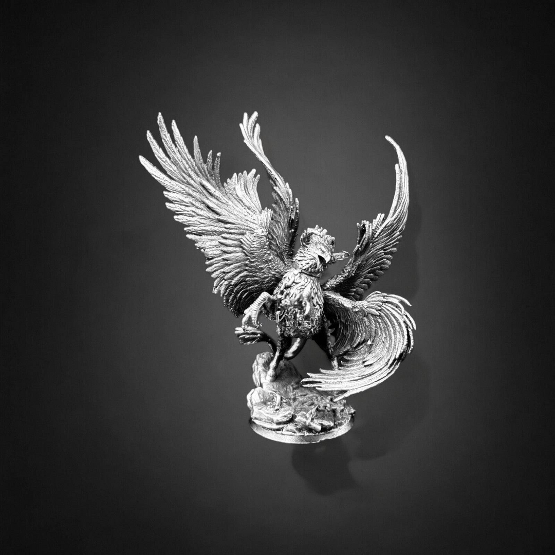 Griffin hand poured 999 silver statue collectible by Gold Spartan