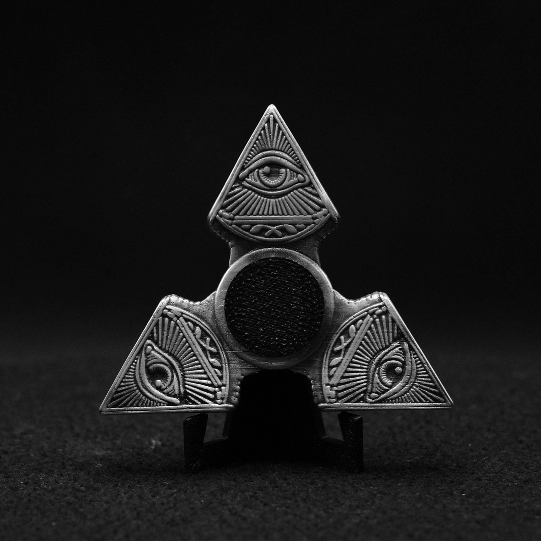 Illuminati Fidget Spinner hand poured 999 silver statue collectible by Gold Spartan