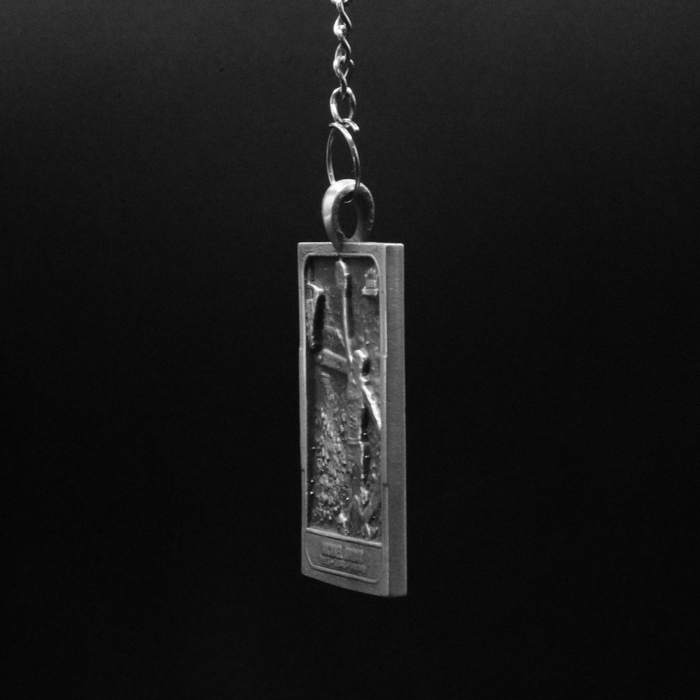 Jordan Rookie Card Pendant hand poured 999 silver statue collectible by Gold Spartan