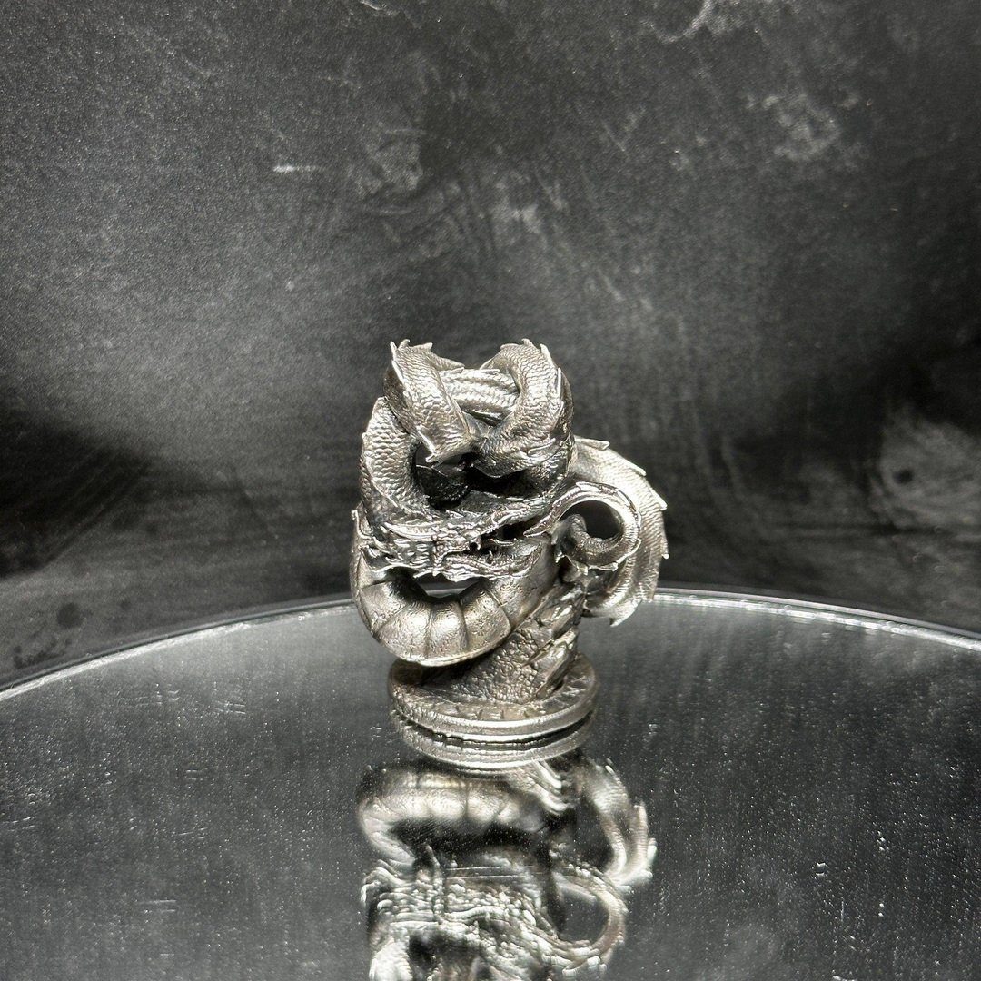 Jormungandr V2 hand poured 999 silver statue collectible by Gold Spartan