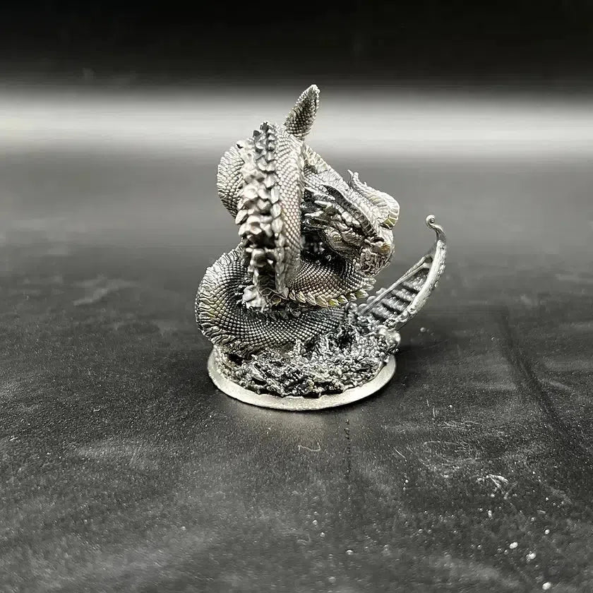 Jormungandr hand poured 999 silver statue collectible by Gold Spartan