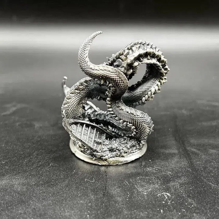 Jormungandr hand poured 999 silver statue collectible by Gold Spartan