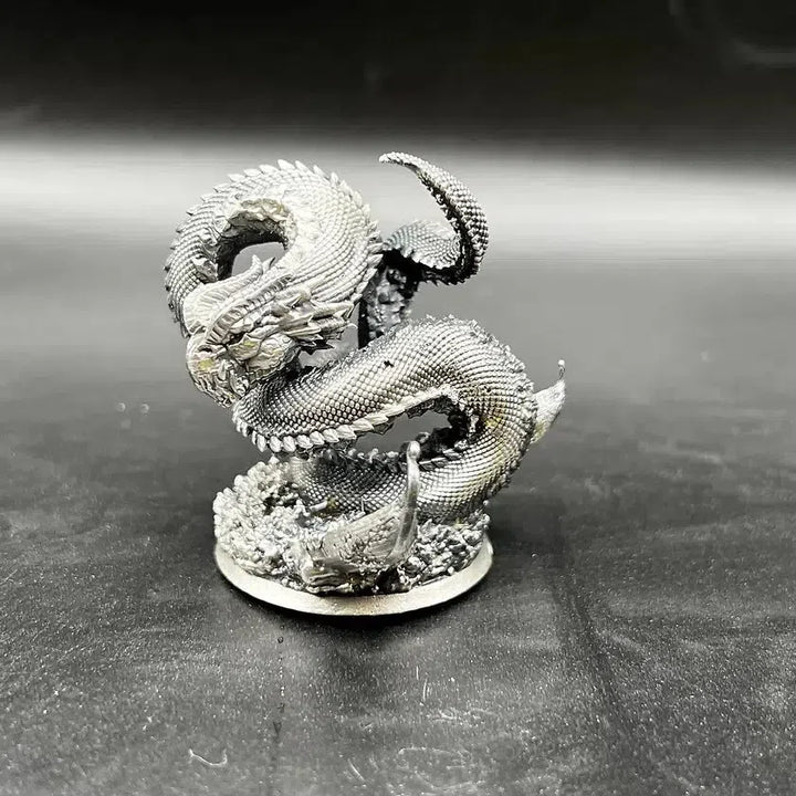 Jormungandr hand poured 999 silver statue collectible by Gold Spartan