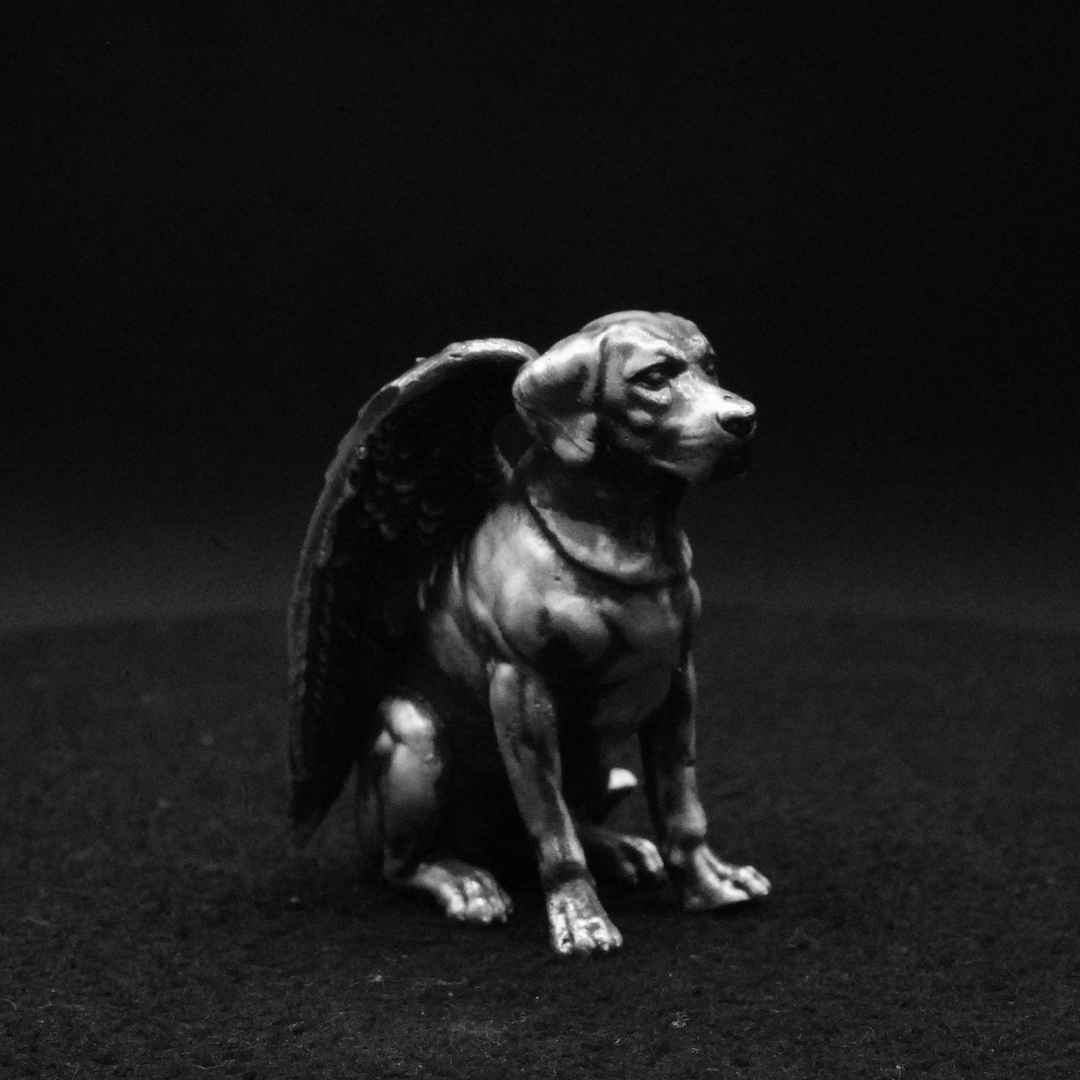 Labrador Angel hand poured 999 silver statue collectible by Gold Spartan