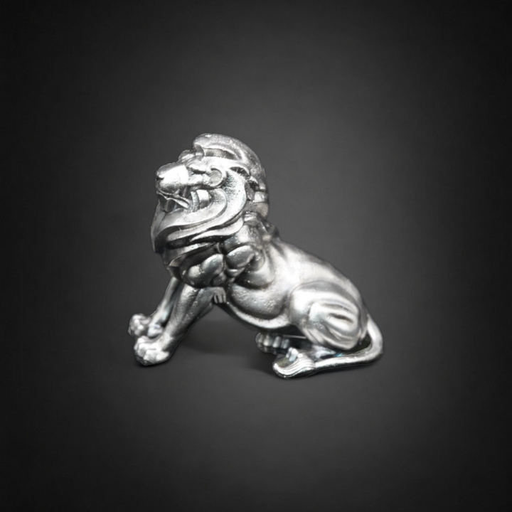 Lion V2 hand poured 999 silver statue collectible by Gold Spartan