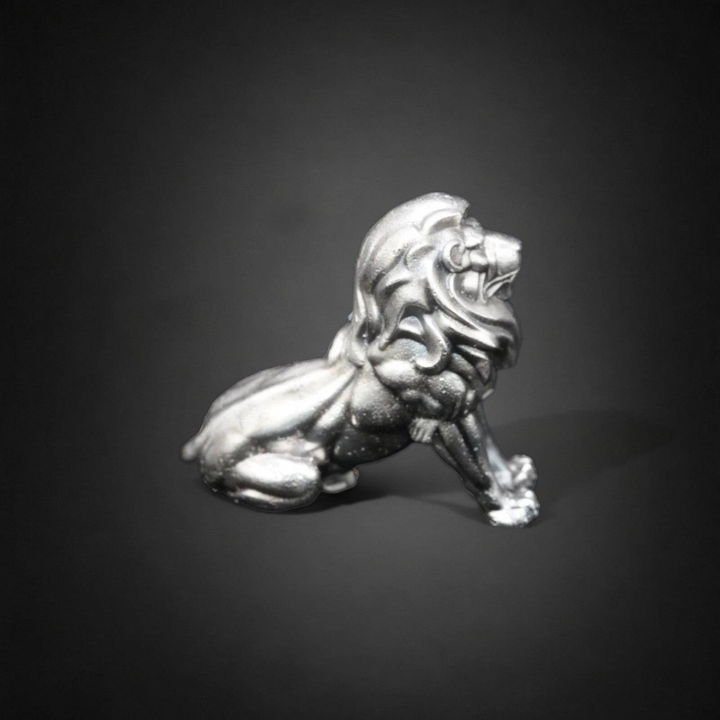 Lion V2 hand poured 999 silver statue collectible by Gold Spartan