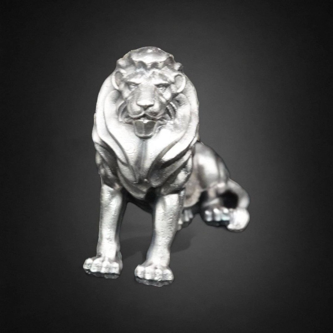 Lion V2 hand poured 999 silver statue collectible by Gold Spartan