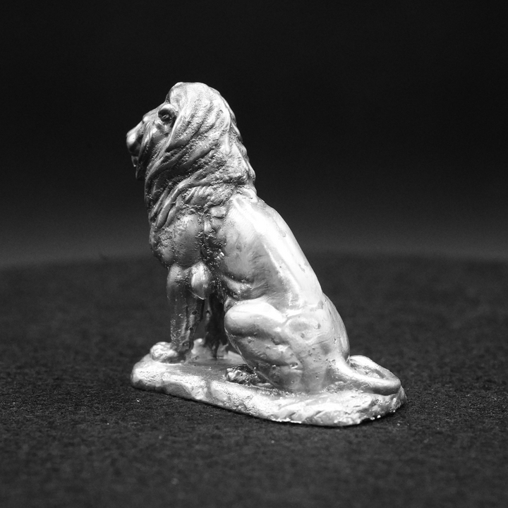 Lion hand poured 999 silver statue collectible by Gold Spartan