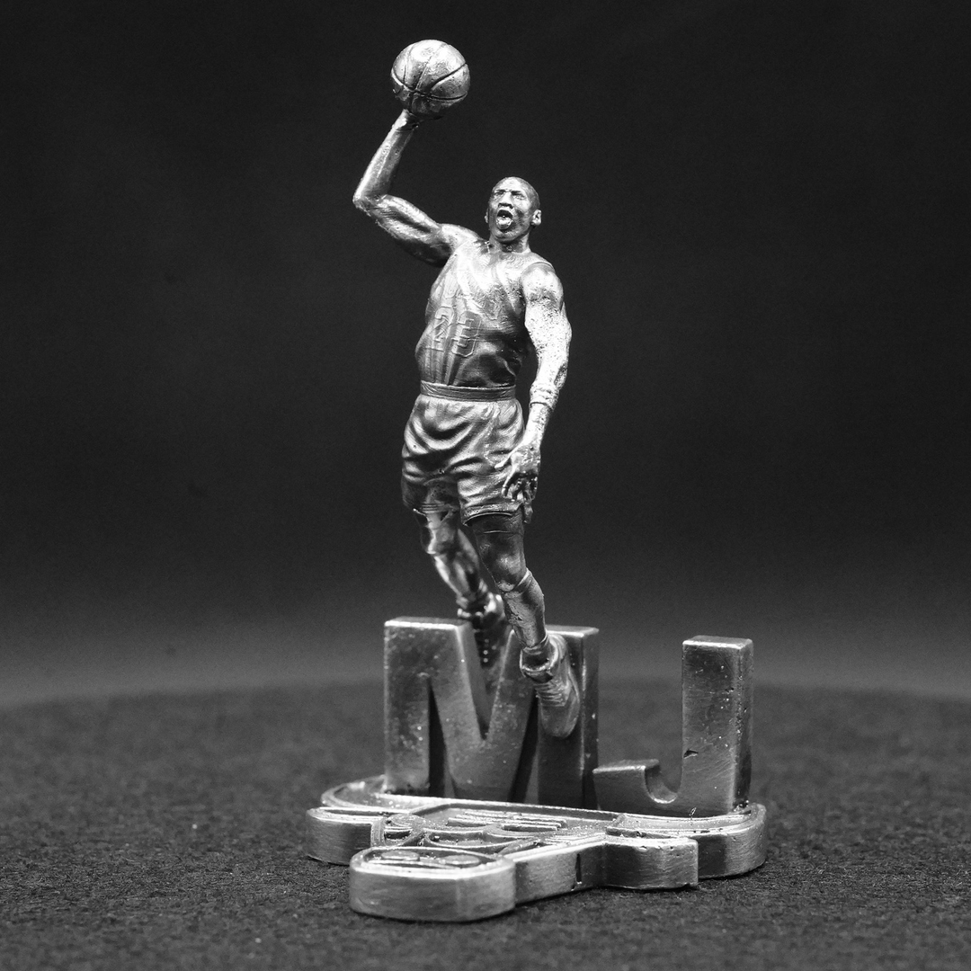 MJ Dunking hand poured 999 silver statue collectible by Gold Spartan