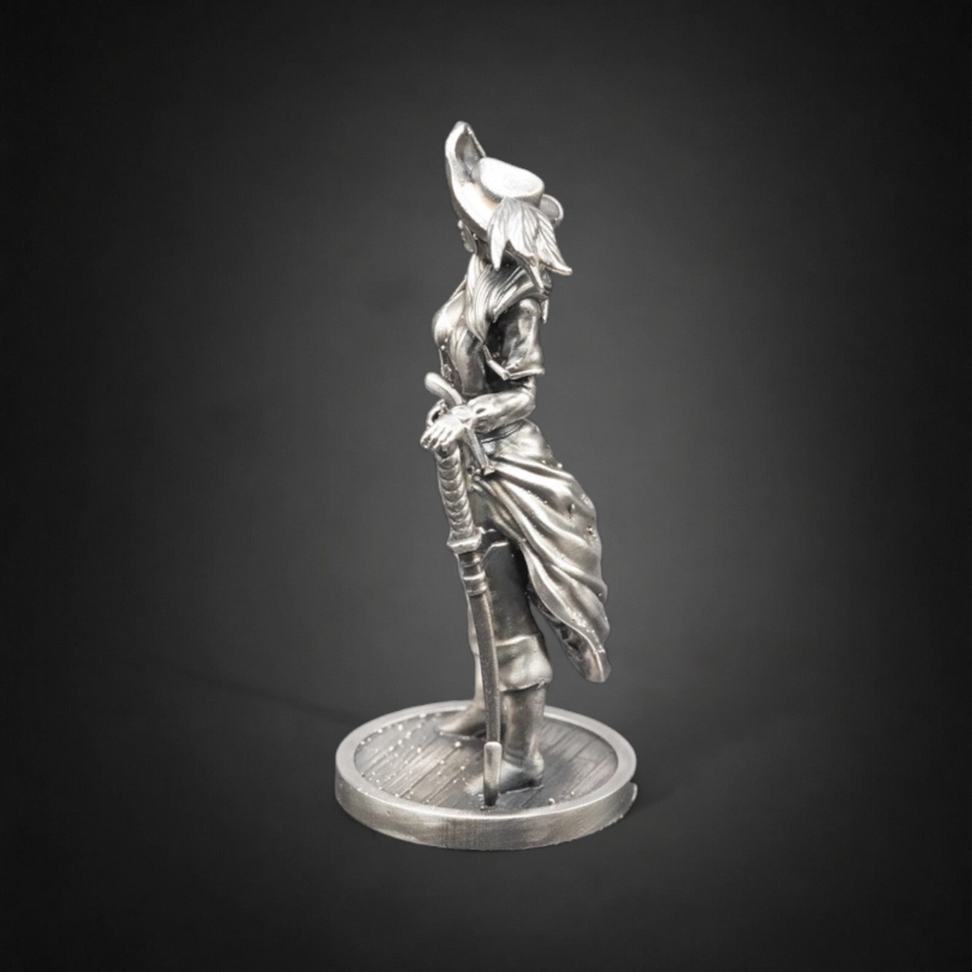 Marina The Marauder hand poured 999 silver statue collectible by Gold Spartan