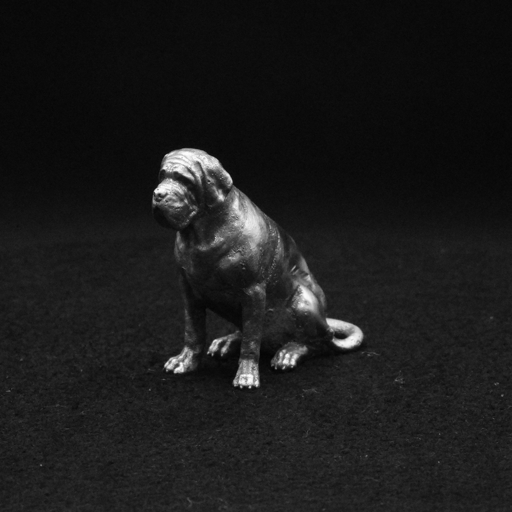 Mastiff hand-poured 999+ silver statue by Gold Spartan