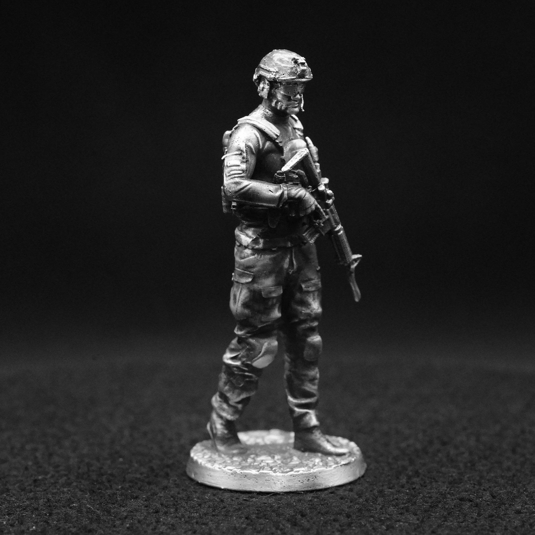 Navy Seal hand poured 999 silver statue collectible by Gold Spartan