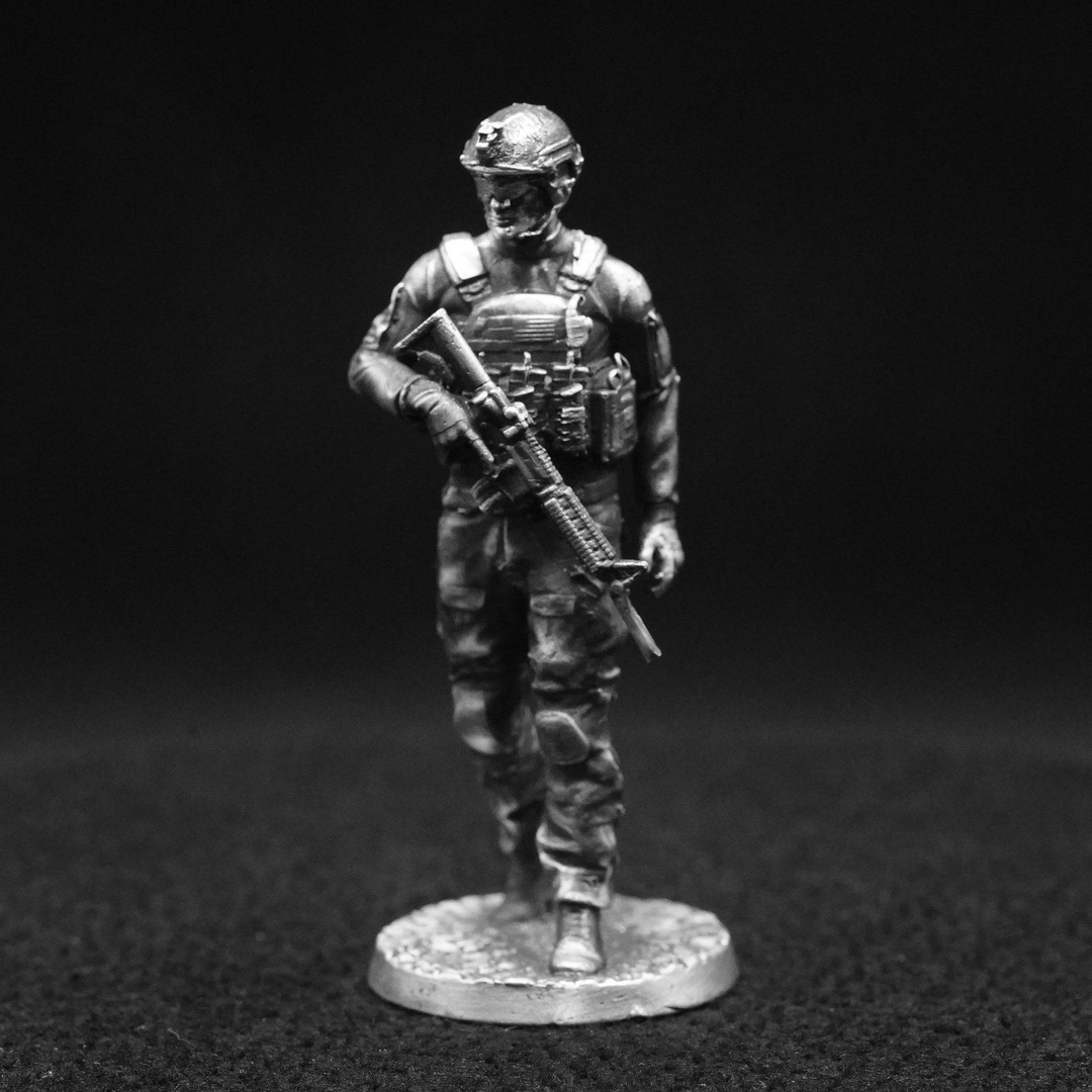 Navy Seal hand poured 999 silver statue collectible by Gold Spartan