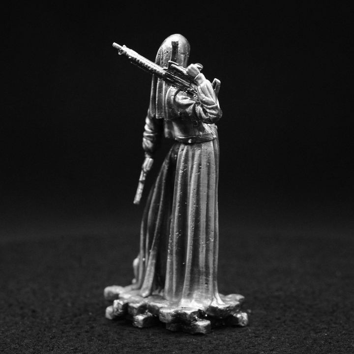 Nun with a Gun hand poured 999 silver statue collectible by Gold Spartan