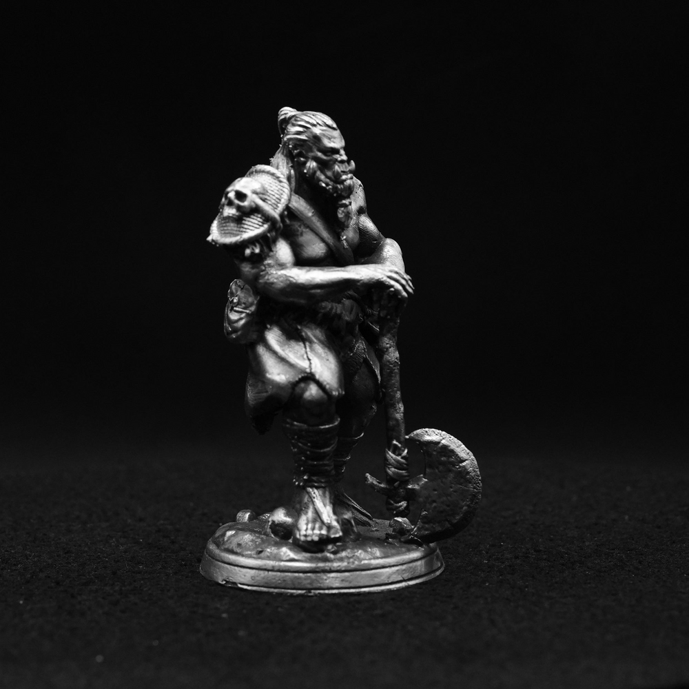 Orc hand-poured 999+ silver statue by Gold Spartan