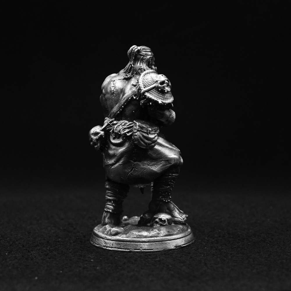 Orc hand-poured 999+ silver statue by Gold Spartan