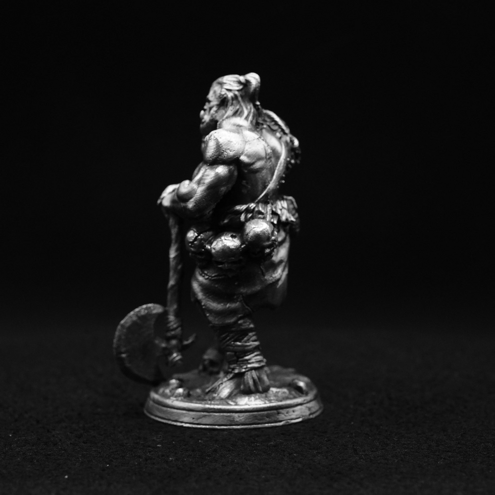 Orc hand-poured 999+ silver statue by Gold Spartan