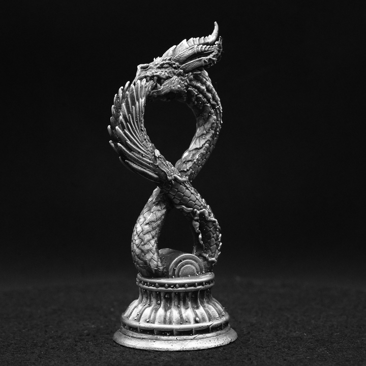 Ouroboros Dragon V2 hand poured 999 silver statue collectible by Gold Spartan