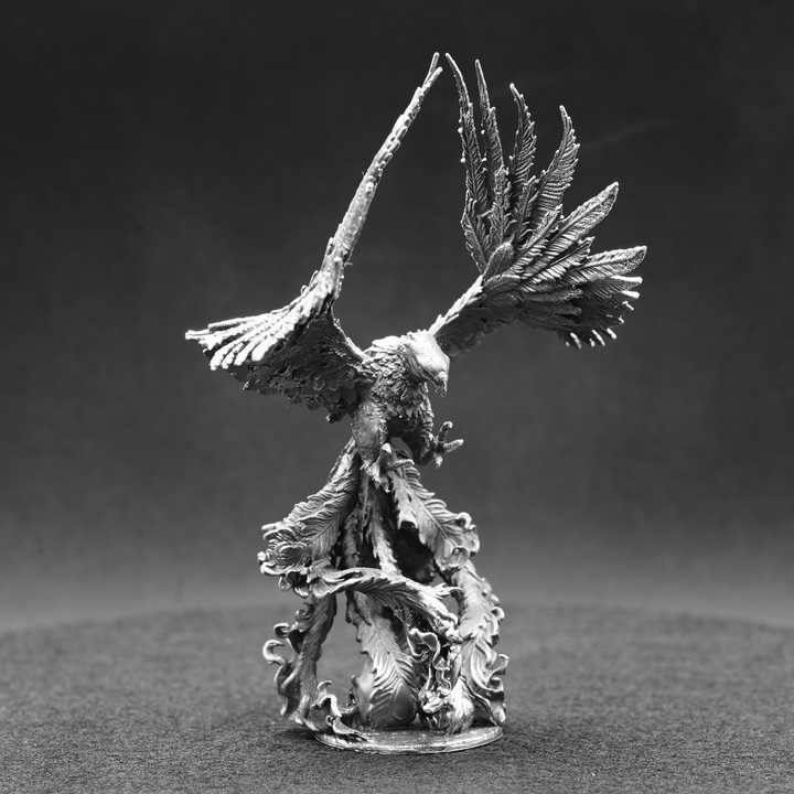 Phoenix hand poured 999 silver statue collectible by Gold Spartan