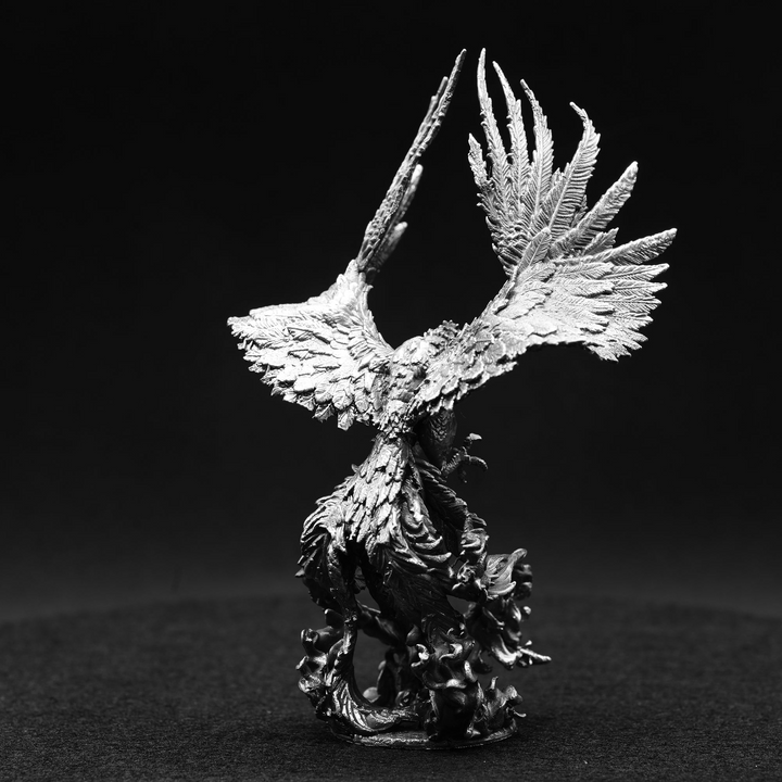 Phoenix hand poured 999 silver statue collectible by Gold Spartan