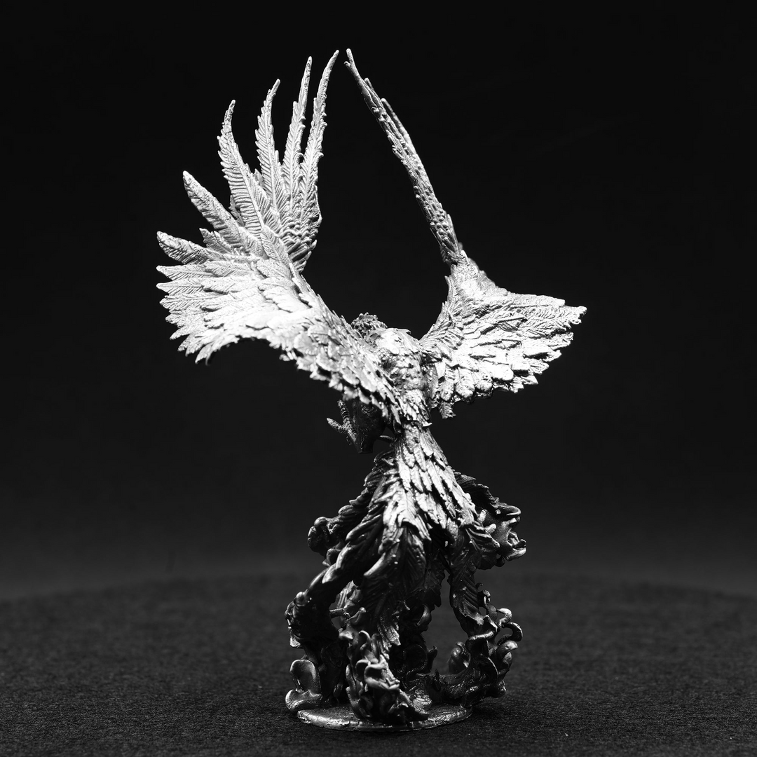 Phoenix hand poured 999 silver statue collectible by Gold Spartan