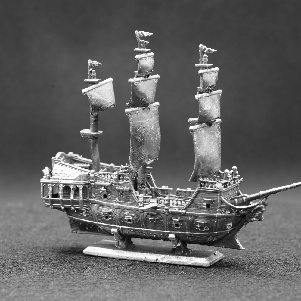 Pirate Ship V2 hand poured 999 silver statue collectible by Gold Spartan