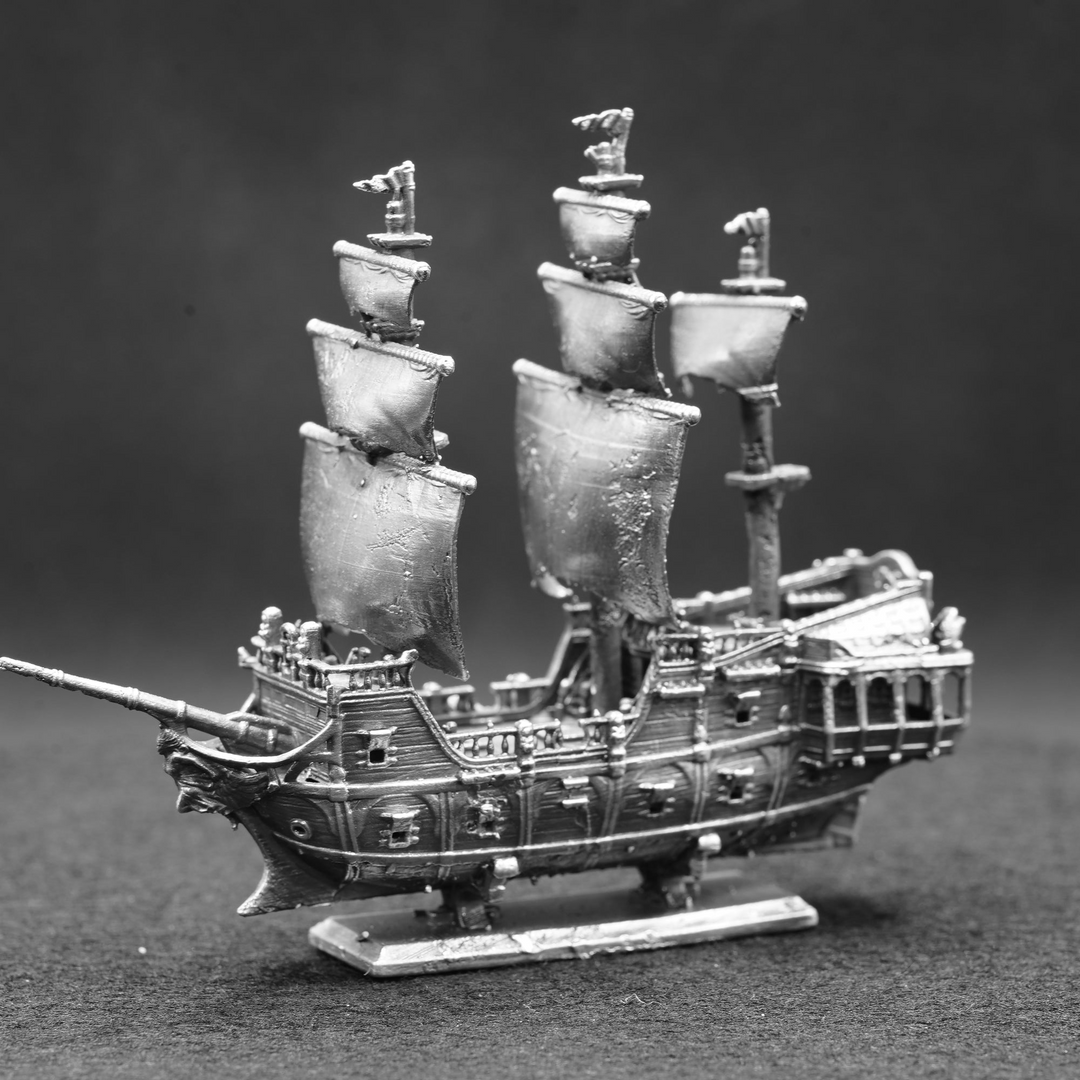 Pirate Ship V2 hand poured 999 silver statue collectible by Gold Spartan