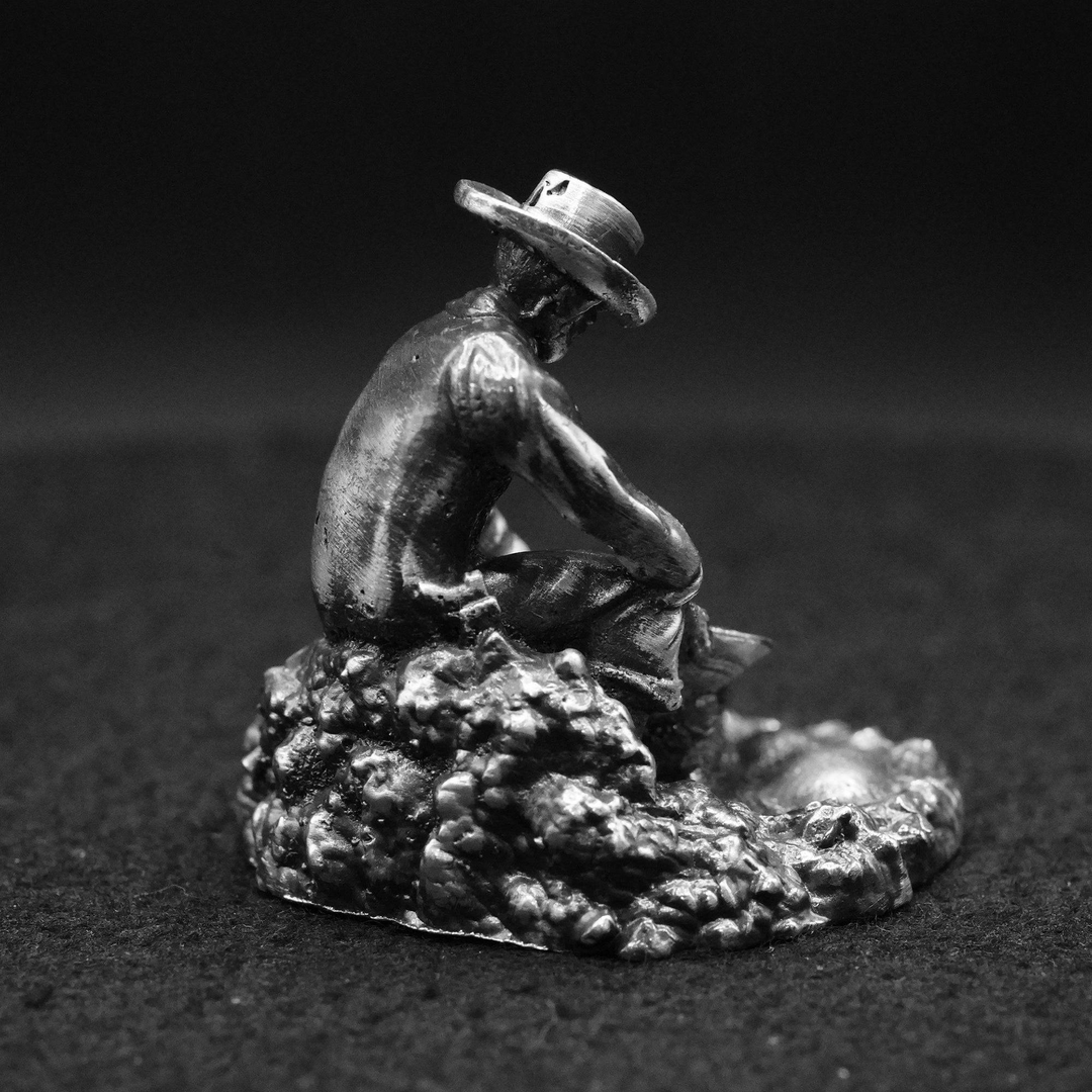 Prospector V2 hand poured 999 silver statue collectible by Gold Spartan