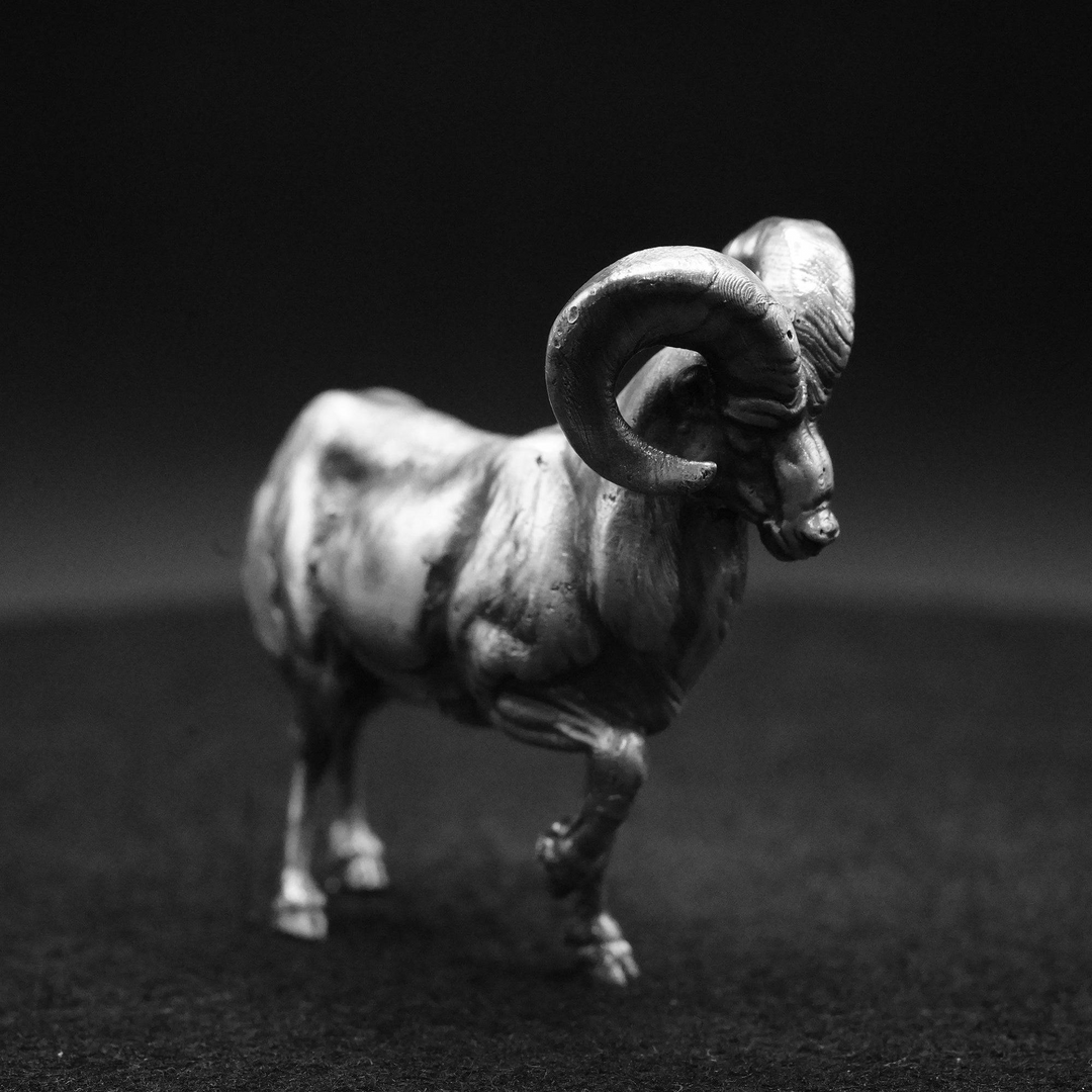 Ram hand poured 999 silver statue collectible by Gold Spartan