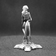 Rocket Girl hand-poured 999+ silver statue by Gold Spartan