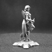 Rocket Girl hand-poured 999+ silver statue by Gold Spartan