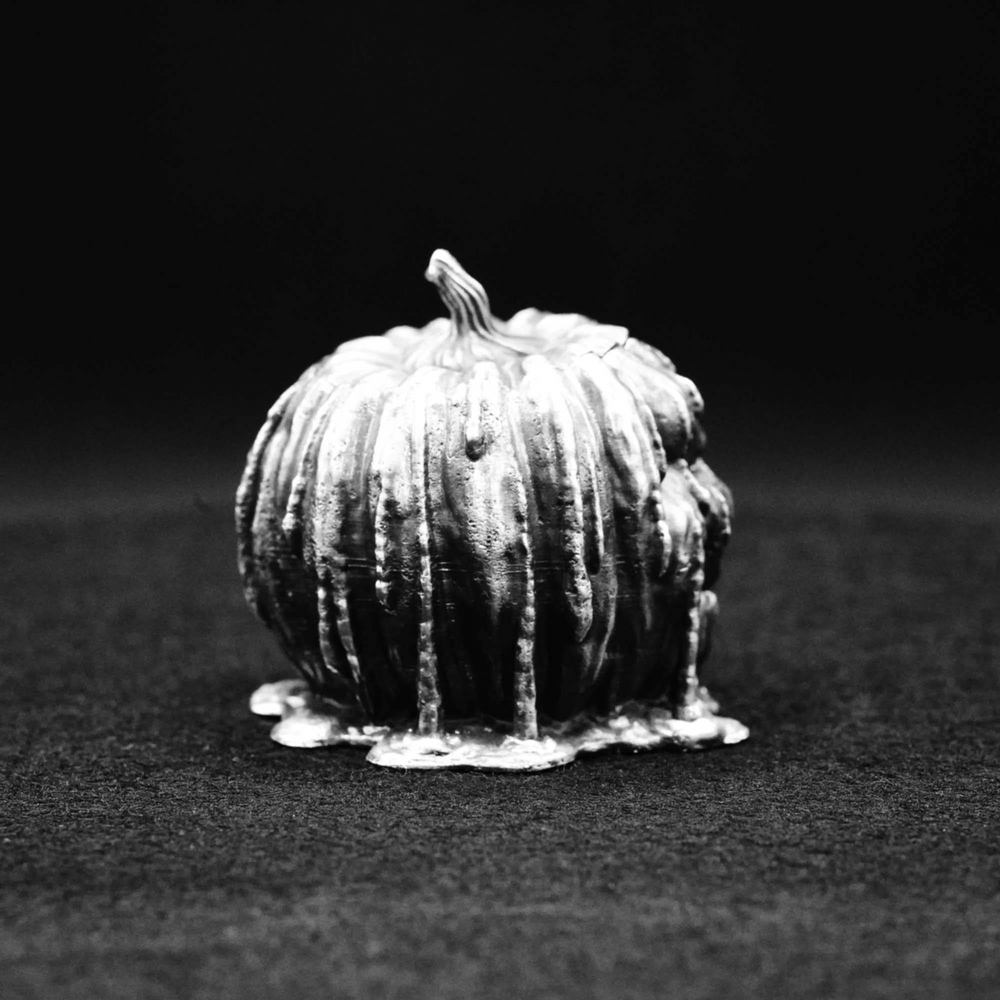 Scary Pumpkin hand-poured 999+ silver statue by Gold Spartan
