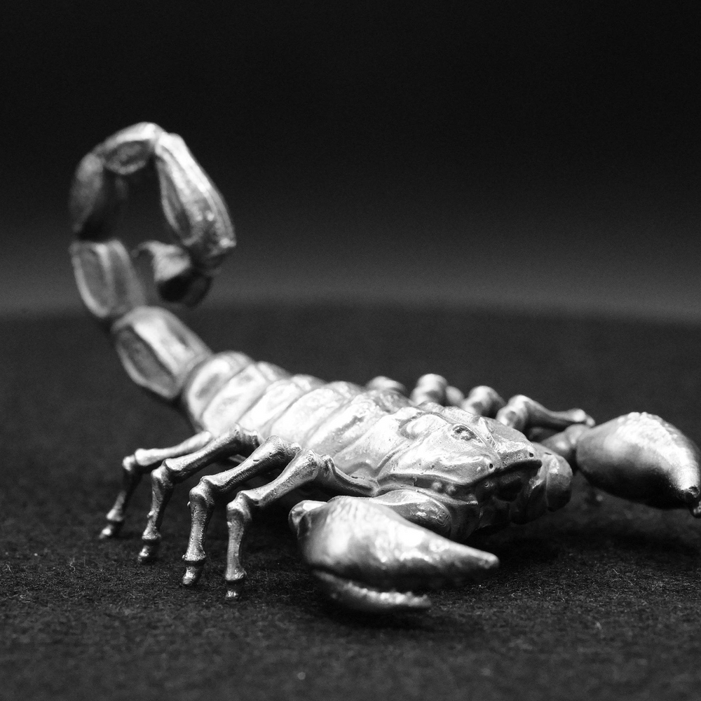 Scorpion hand poured 999 silver statue collectible by Gold Spartan