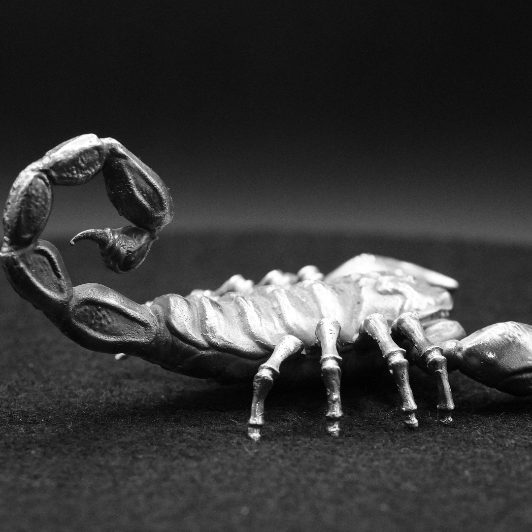 Scorpion hand poured 999 silver statue collectible by Gold Spartan