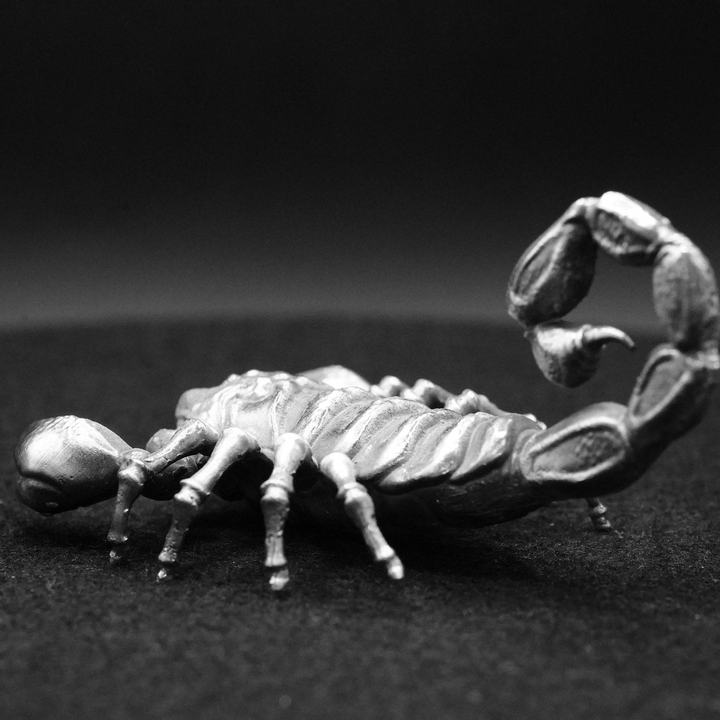 Scorpion hand poured 999 silver statue collectible by Gold Spartan