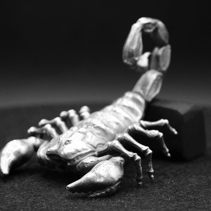 Scorpion hand poured 999 silver statue collectible by Gold Spartan