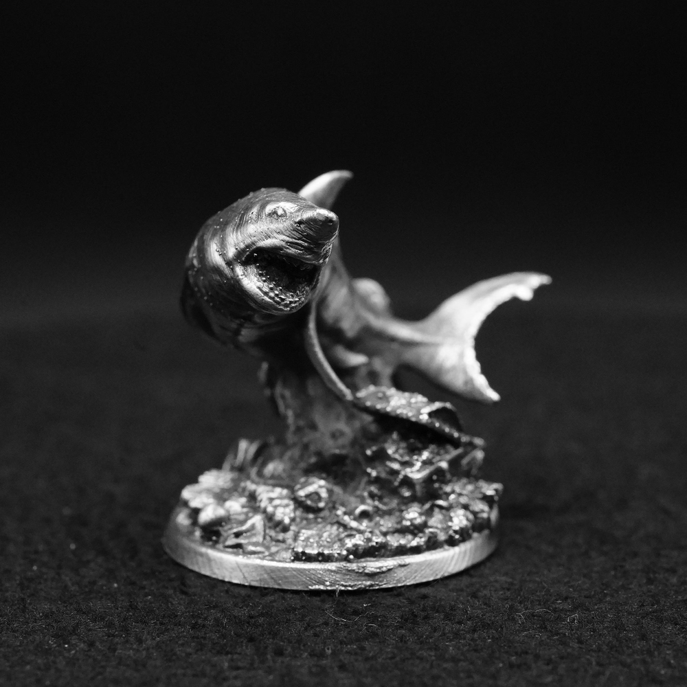 Shark V2 hand poured 999 silver statue collectible by Gold Spartan