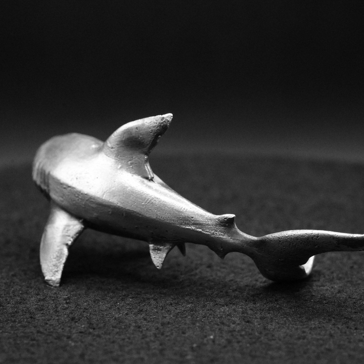 Shark hand poured 999 silver statue collectible by Gold Spartan