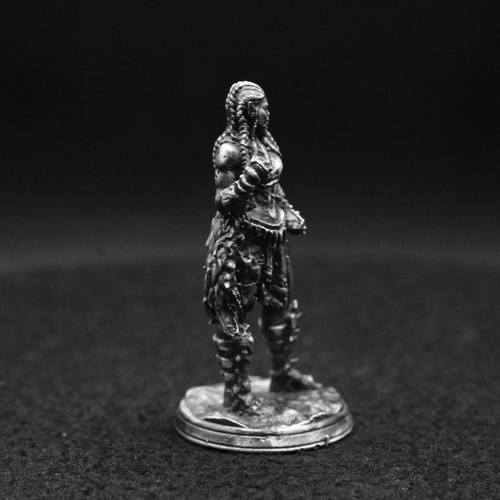 She-Orc hand-poured 999+ silver statue by Gold Spartan