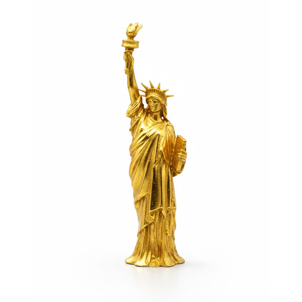 Statue of Liberty hand-poured 999+ silver statue by Gold Spartan