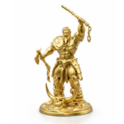 Berserker Viking hand-poured 999+ silver statue by Gold Spartan