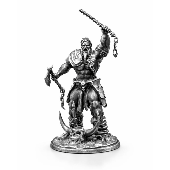 Berserker Viking hand-poured 999+ silver statue by Gold Spartan