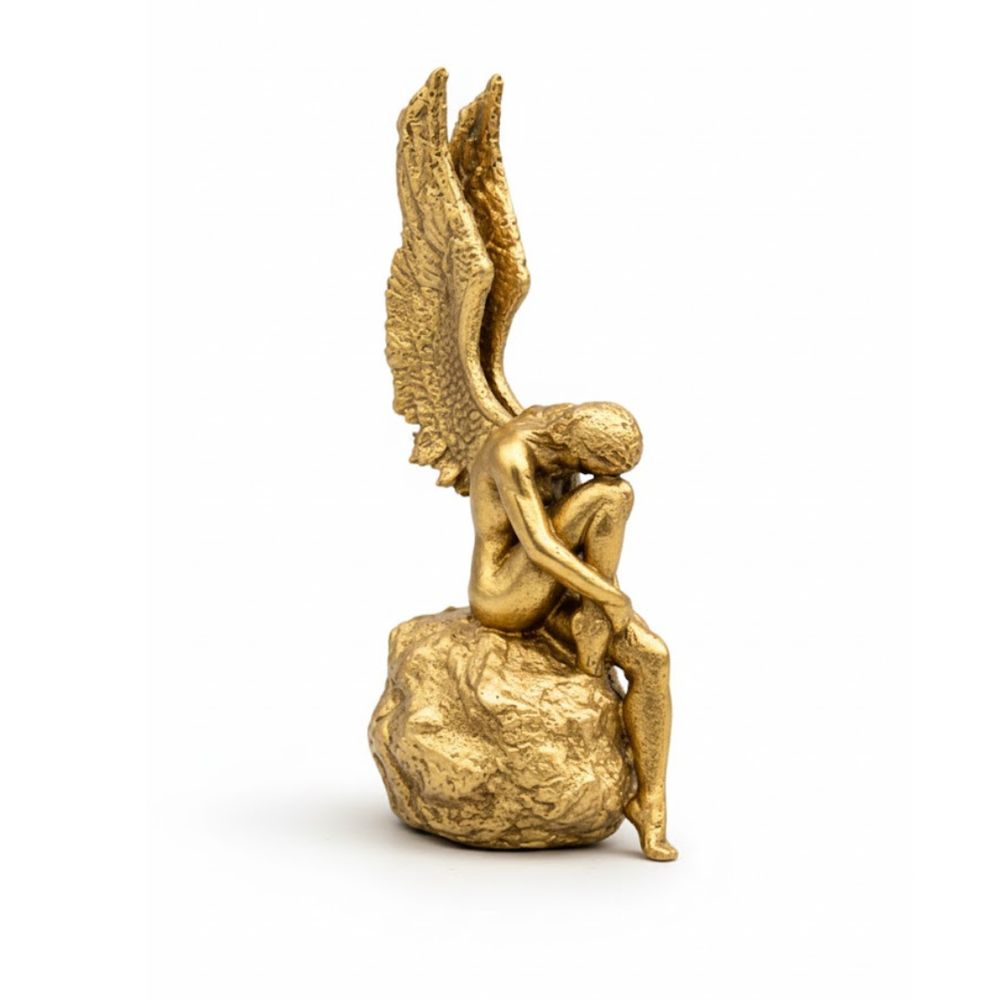 Angel Enchained hand-poured 999+ silver statue by Gold Spartan