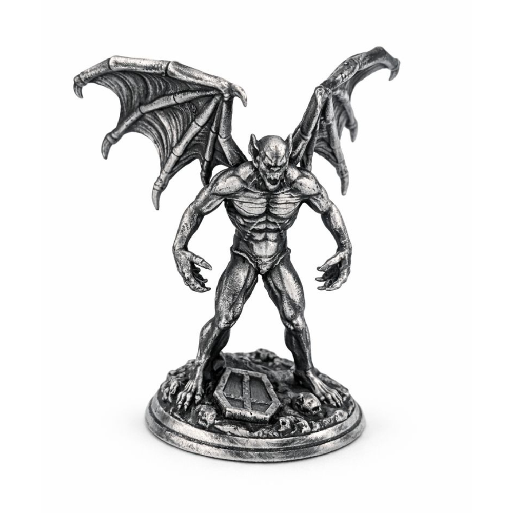 Vampire hand-poured 999+ silver statue by Gold Spartan