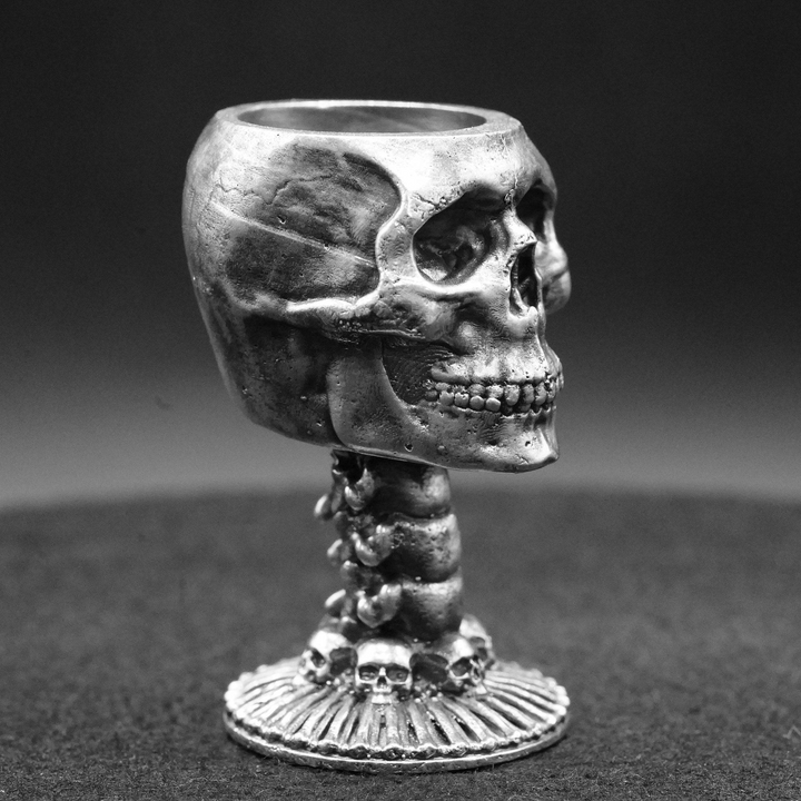 Skull Chalice hand poured 999 silver statue collectible by Gold Spartan