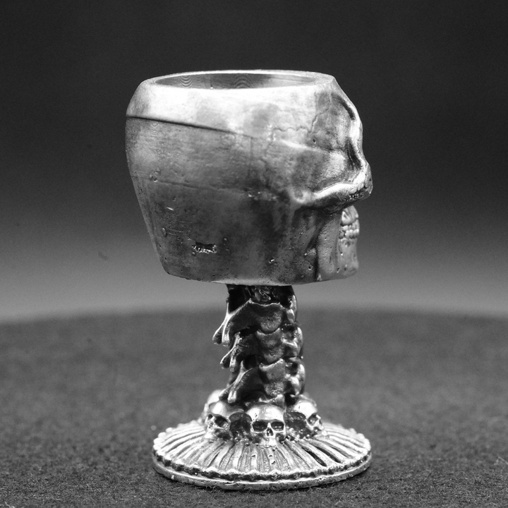 Skull Chalice hand poured 999 silver statue collectible by Gold Spartan