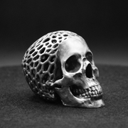 Skull Mesh hand-poured 999+ silver statue by Gold Spartan